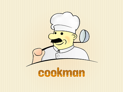 cookman 2012 cap cook illustration ladle logo logotype man