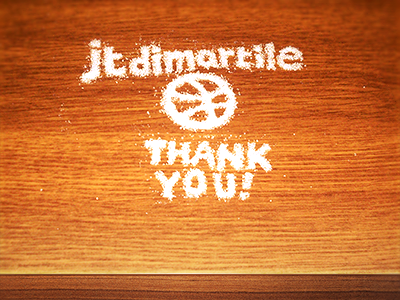 Thanks for the invitation! dribbble first shot handmade photo sugar thank you wood