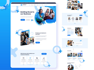 Business Web Ui UX Landing Page Design