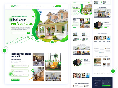 Real Estate Landing Page agency website agent apartment property apartment branding business landing page corporate graphic design house landing page logo motion graphics property real estate agency real estate branding real estate logo realestate ui web website website design