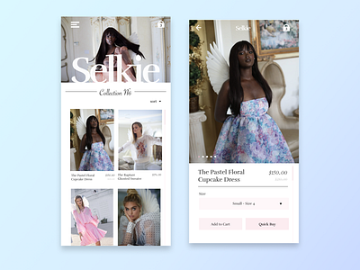 Selkie Mobile Shop Redesign and Rebrand art branding design selkie ui uiux user experience user interface design userinterface
