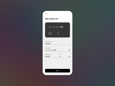 Add Credit Card Form add credit card app credit card daily ui dailyuichallenge mobile payment user interface ux uxui