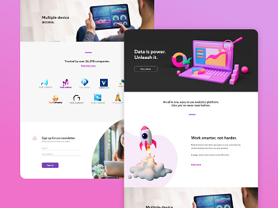 Data Software Landing Page daily ui dailyuichallenge design landing page user interface ux