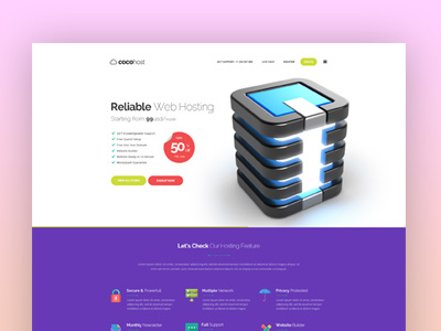 Cocohost #2 cloud coco green hosting hosting promo server template
