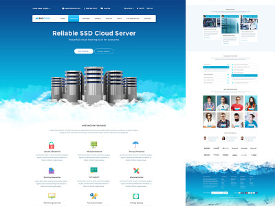 Cloud Server Site Template cloud cloud server hosting server web hosting