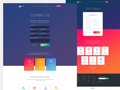 Contact Us Page by Harry Boo on Dribbble