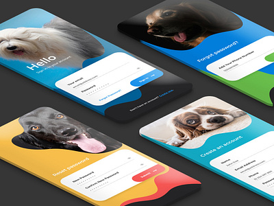 Registration form UI Design app design doggy illustration mobile app ui ux ui design uidesigns ux design