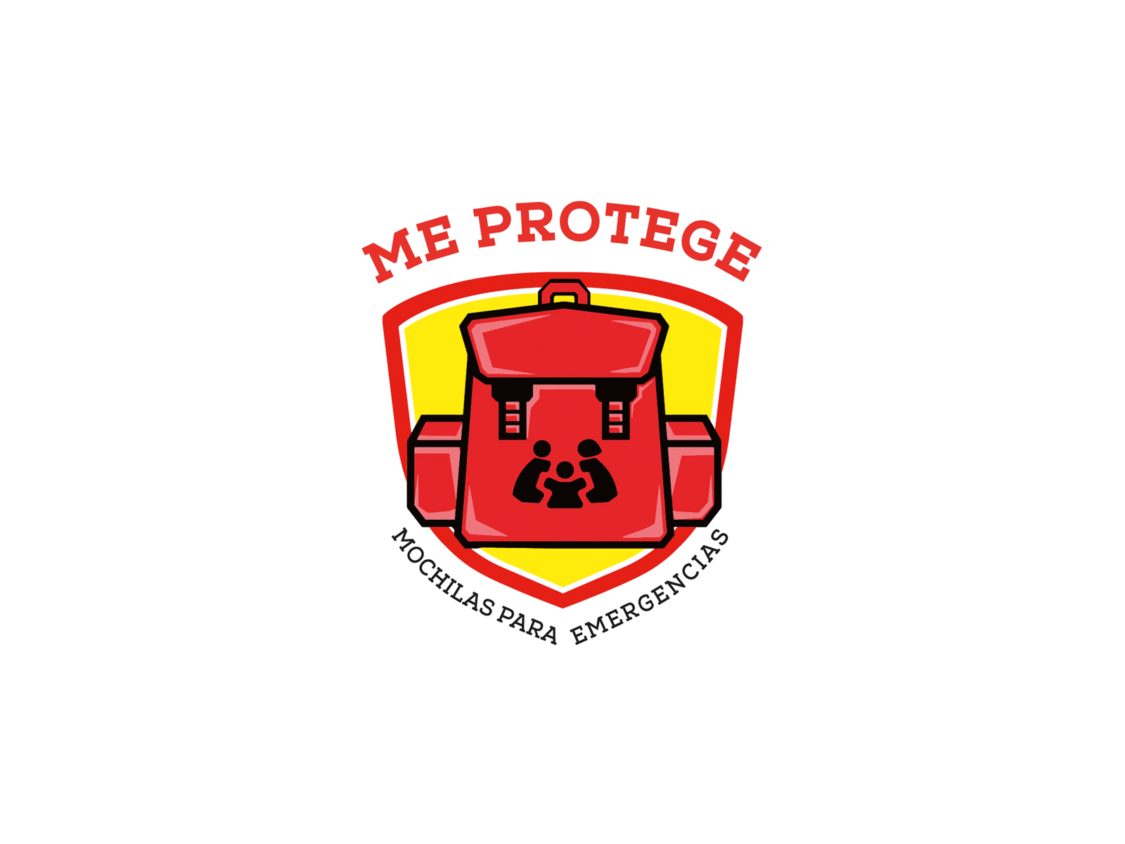 Me protege mochilas de emergencia design emergency logo mochila prevention terremoto