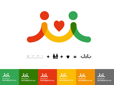 Logo education "Forjando infancia" branding childhood concept design familias family logo vector