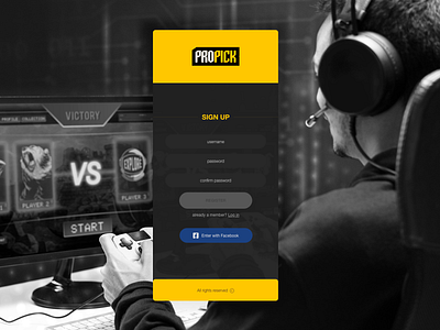 PROPICK | Sign Up Page