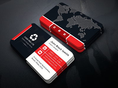 Modern Business Card. both side branding business card corporate creative design design editable exclusive ui ux