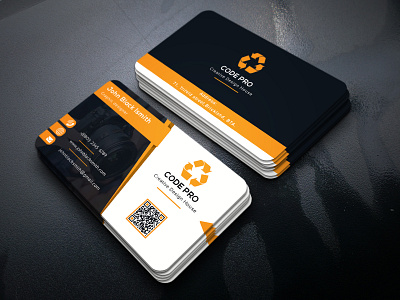 Modern Business Card. both side branding business card corporate creative design exclusive illustration typography ui ux