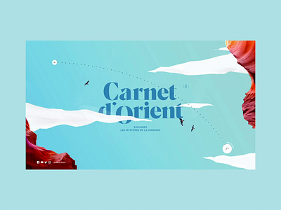 Carnet d'Orient - First website brand illustration motion design transition website