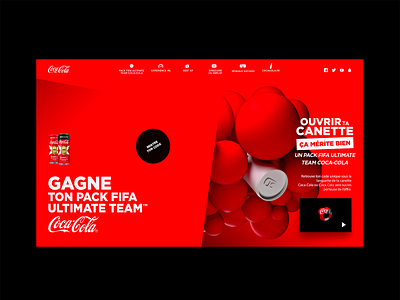 Coca-Cola Gaming Website | Home Page brand motion design web design website