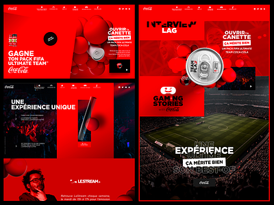 Coca-Cola Gaming Website | Home Page art direction brand motion design website
