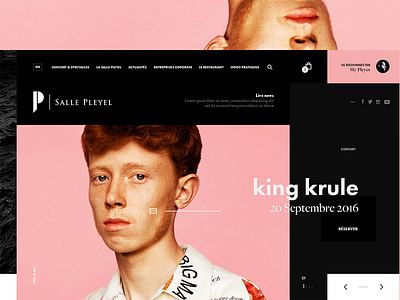 Salle Pleyel Website black brand dark design material mobile new pleyel responsive salle webdesign website