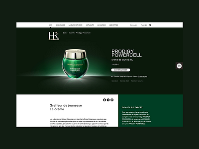 Helena Rubinstein Product black brand commerce design e green images product products tiles website