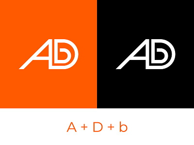 A D b Letters Logo, Creative Monogram Logo, Initial Letters