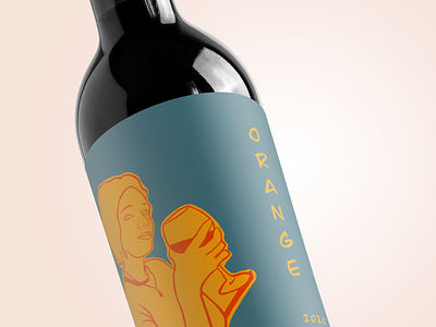 Skinsy Wine Bottle Design - Orange Wine