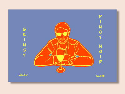 Skinsy Wine Bottle Label Design.