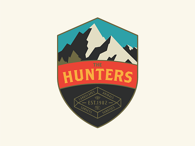 The Hunters - Logo folk hunters logo minimal mountains retro traditional