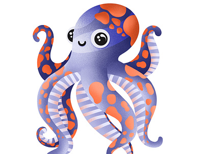 Mr octopus animal art characterart design illustration octopus