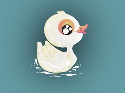 I am called as ‘Fiary Duckling’ animal art animal illustration baby duck digitalart duckling illustration procreate sketching
