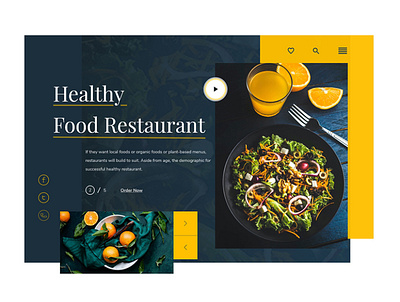 Healthy Food Restaurant aesthetic branding design food healthyfood landingpage restaurant ui uidesign uidesigner uiinspiration uiuxdesign ux web web design webdesign website design