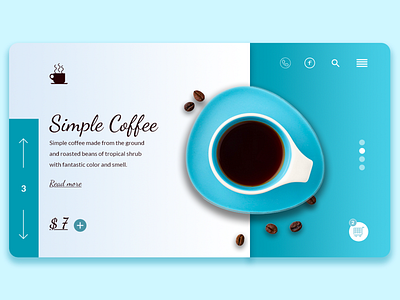 Simple Coffee Web Design aesthetic branding ui uidesign uidesigner uiinspiration uiux uiuxdesign web design website design