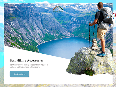 Hiking Accessories Web Design aesthetic branding ui uidesign uidesigner uiinspiration uiux uiuxdesign web design website design