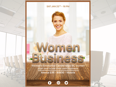 Woman Business Poster aesthetic branding business poster poster art poster design ui uidesign uidesigner uiinspiration uiux uiuxdesign