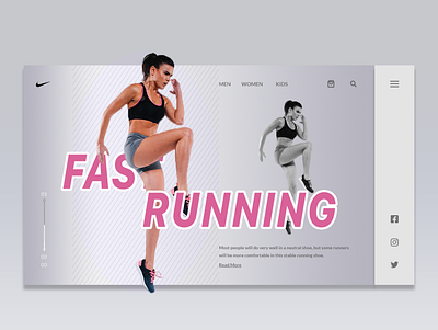 Fast Running Gym aesthetic branding ui uidesign uidesigner uiinspiration uiux uiuxdesign web design website design