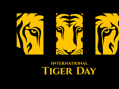 Tiger Day animal design face flat illustration tiger tiger mascot vector