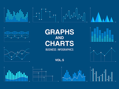 Statistic, business data graphs and charts vector set. Infograph analytics business chart column curve data diagram element finance graph graphic growth infographic information line marketing statistic vector visualization web