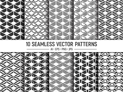 10 seamless geometric vector patterns art backdrop background chevron clip design fabric geometric graphic illustration ornament paper pattern pattern design seamless style surface design surface pattern textile vector