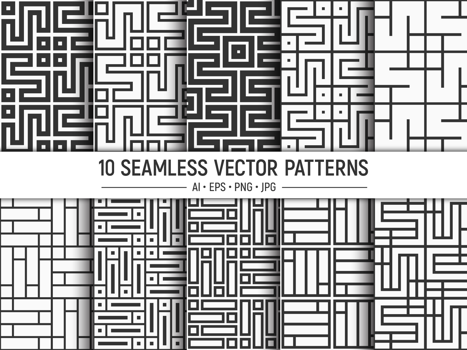 Download 10 Seamless Geometric Korean Vector Patterns By Andrey Kozhekin On Dribbble