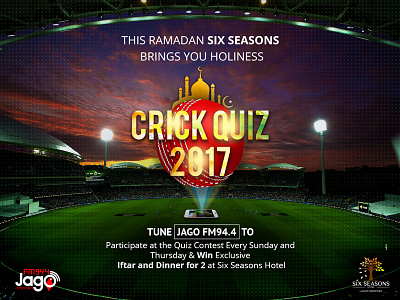 Ramadan Cricket Quiz Promotion ad advertisement banner cricket eid facebook banner flyer logo marketing ad poster promotion ramadan