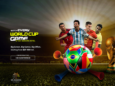 World Cup Food Promotion Ad ad advertisement flyer food football football ad hotel landing page ui ux website world cup