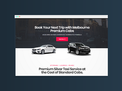 Landing Page Design For A Taxi Company