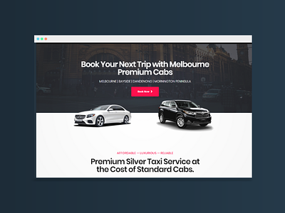 Landing Page Design For A Taxi Company elementor landing page landing page design landing pages ux