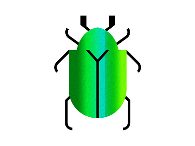 green beetle beetle flat illustration green icon illustration insect minimal nature vector