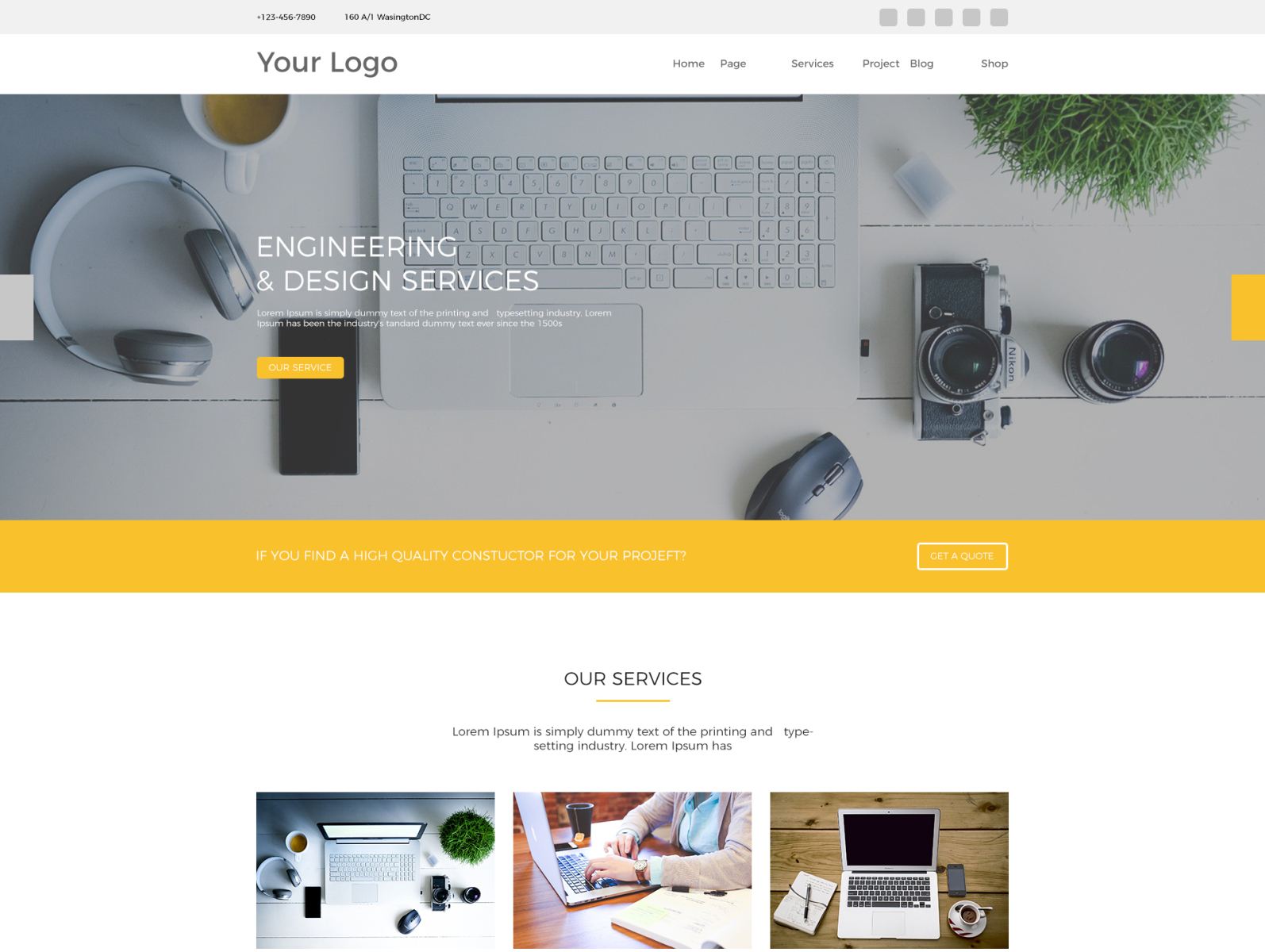 Corporate Web Template by Md. Ripon Miah on Dribbble