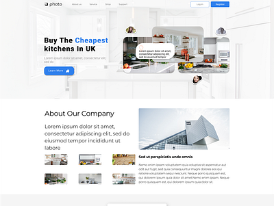Kithcen Web template branding corporate corporate design design flat kithcen kithcen decoration minimal typography ui web website