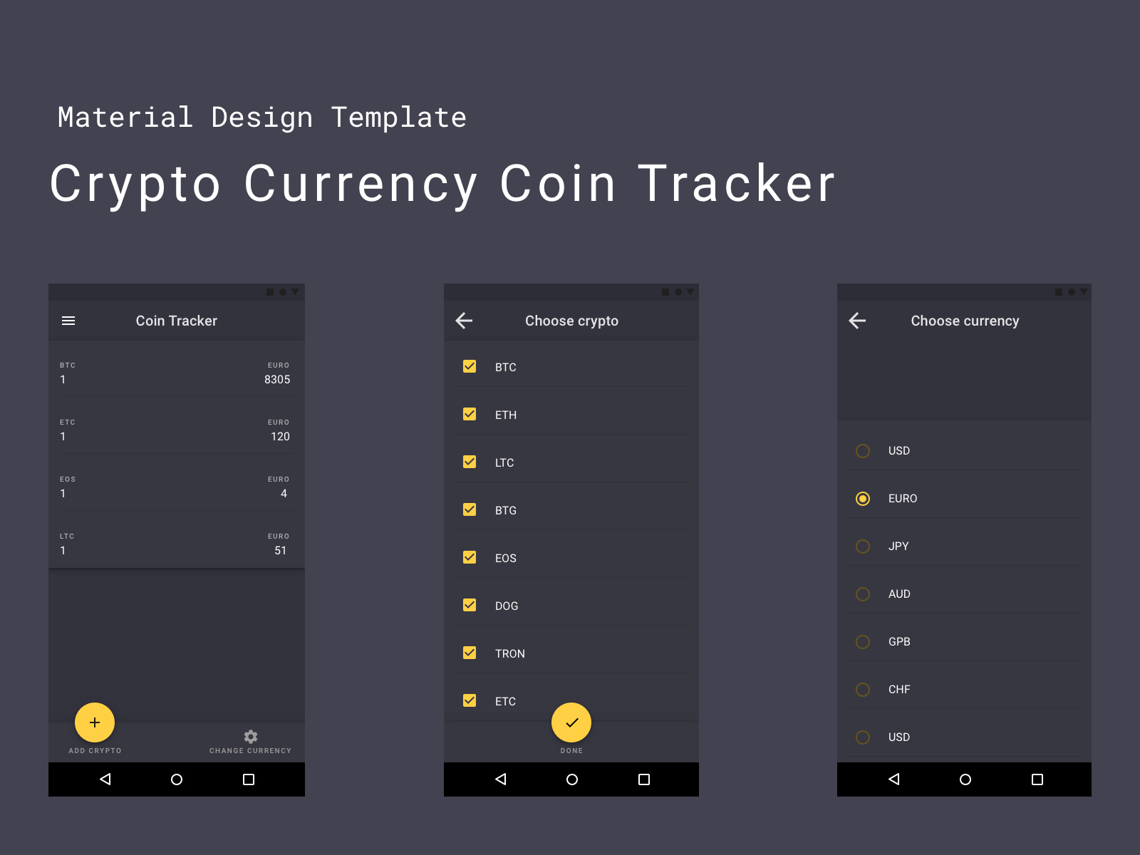 Flutter Template Material Design UI Crypto Currency Coin Tracker by UI