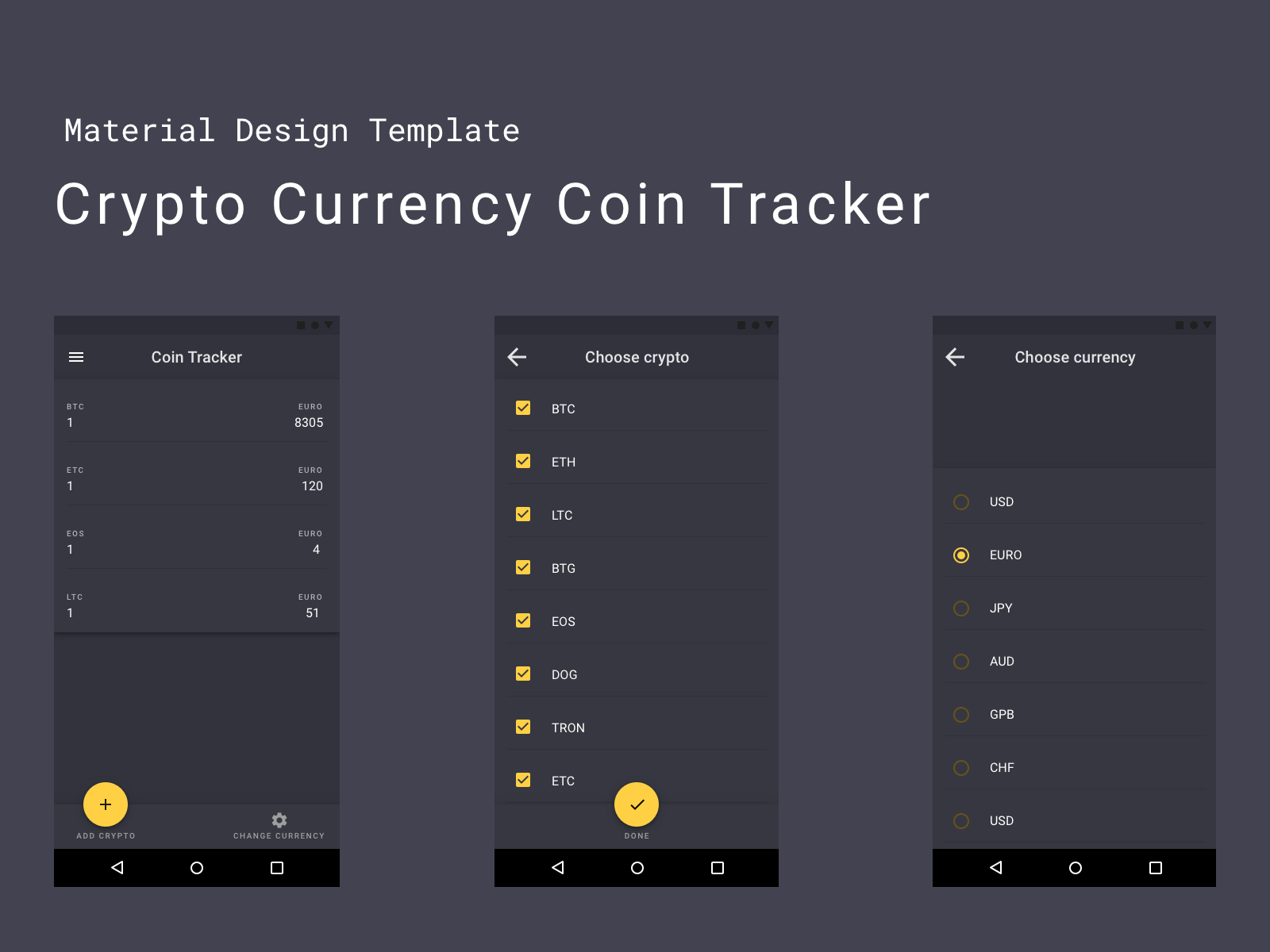 Flutter Template Material Design UI Crypto Currency Coin ...