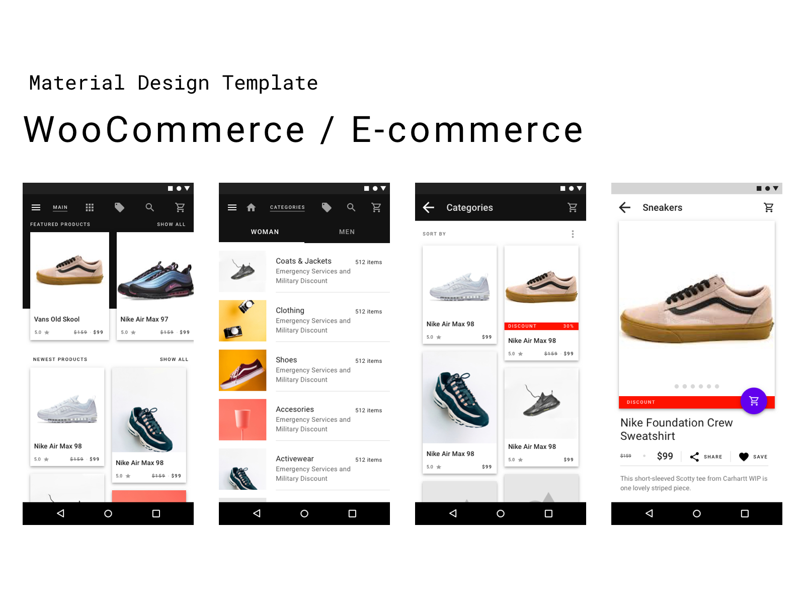 Flutter Template Material Design UI WooCommerce and E commerce by UI ...