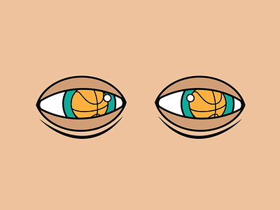 basketball eyes basketball cartoon design eyes illustration