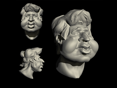 3D clay character sketch 3d character character design portrait sculpture sketch z brush