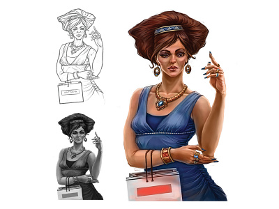 Character design for a casual game character concept digital illustration illustration photoshop raster woman