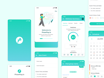 Phaseplay App Interface app design development martech mobile system integration ui ux